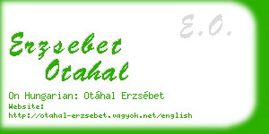 erzsebet otahal business card